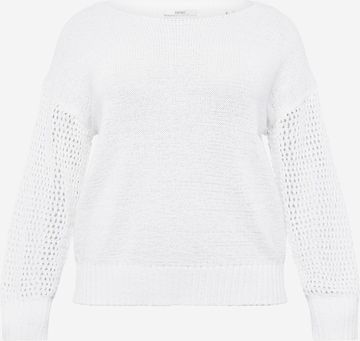Esprit Curves Sweater in White: front