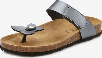 LASCANA T-Bar Sandals in Grey: front