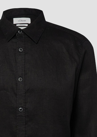 s.Oliver Regular Fit Hemd in Schwarz