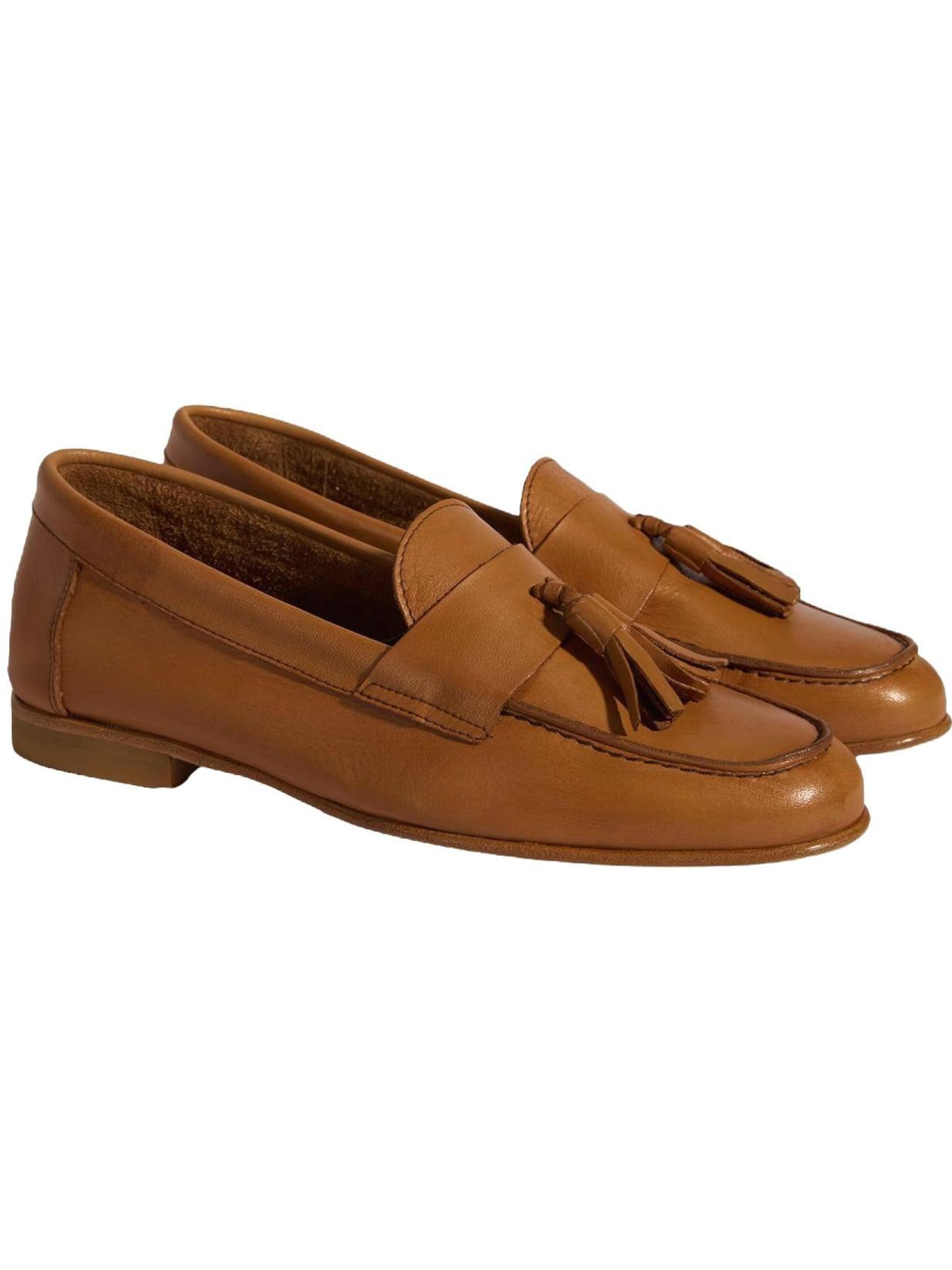 Desa Mocassins 'Slip-Ons' in Bruin: voorkant