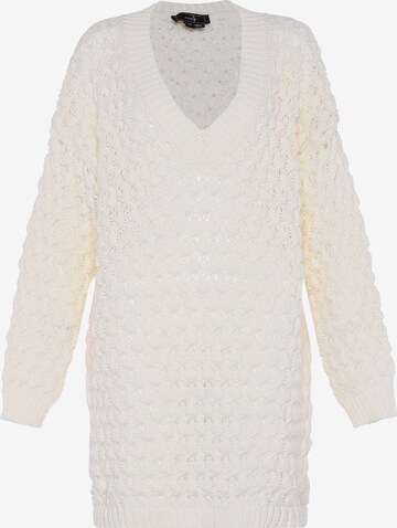 Pull-over faina en blanc : devant