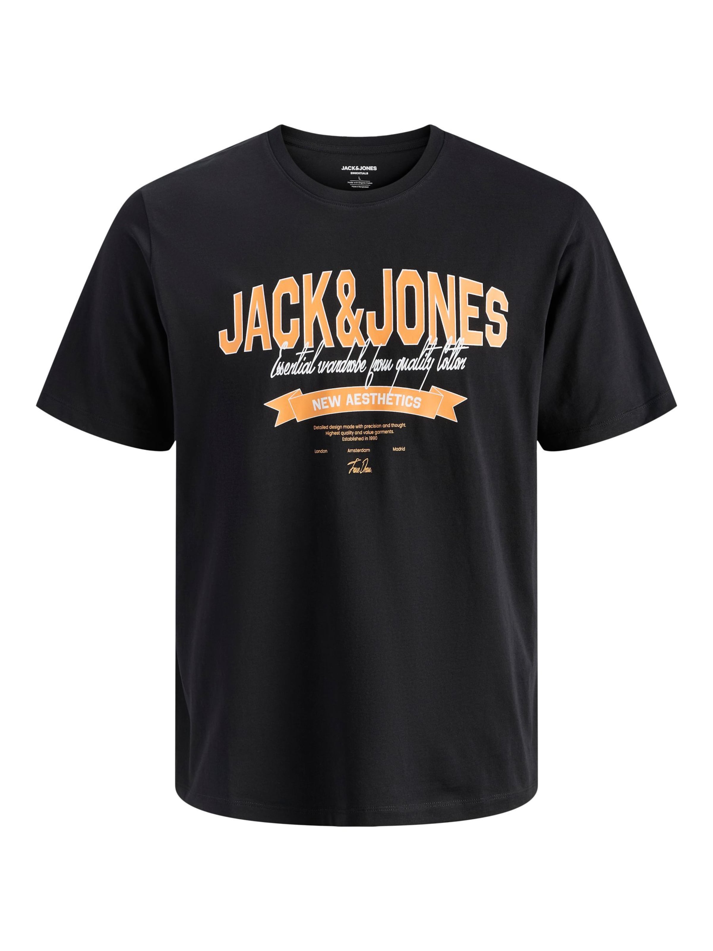 Jack & Jones Plus Футболка в Черный: спереди
