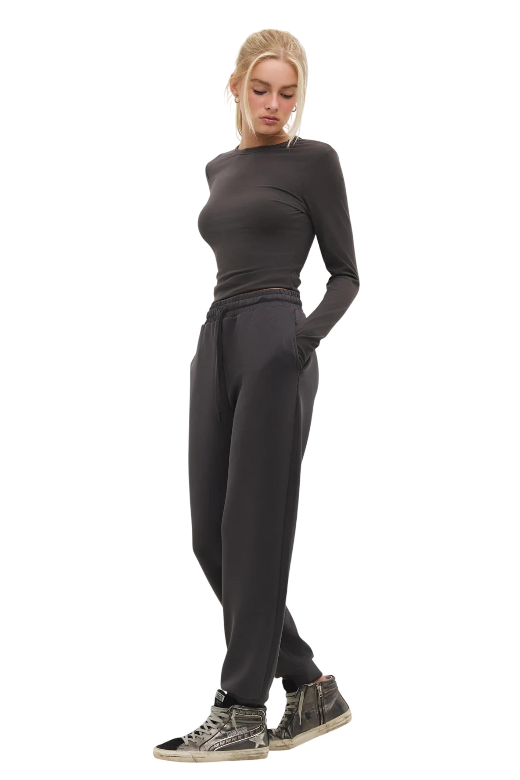 No Matter What Tapered Pants in Grey