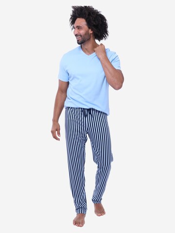 Mey Pajama short 'Graphic Stripes' in Blue