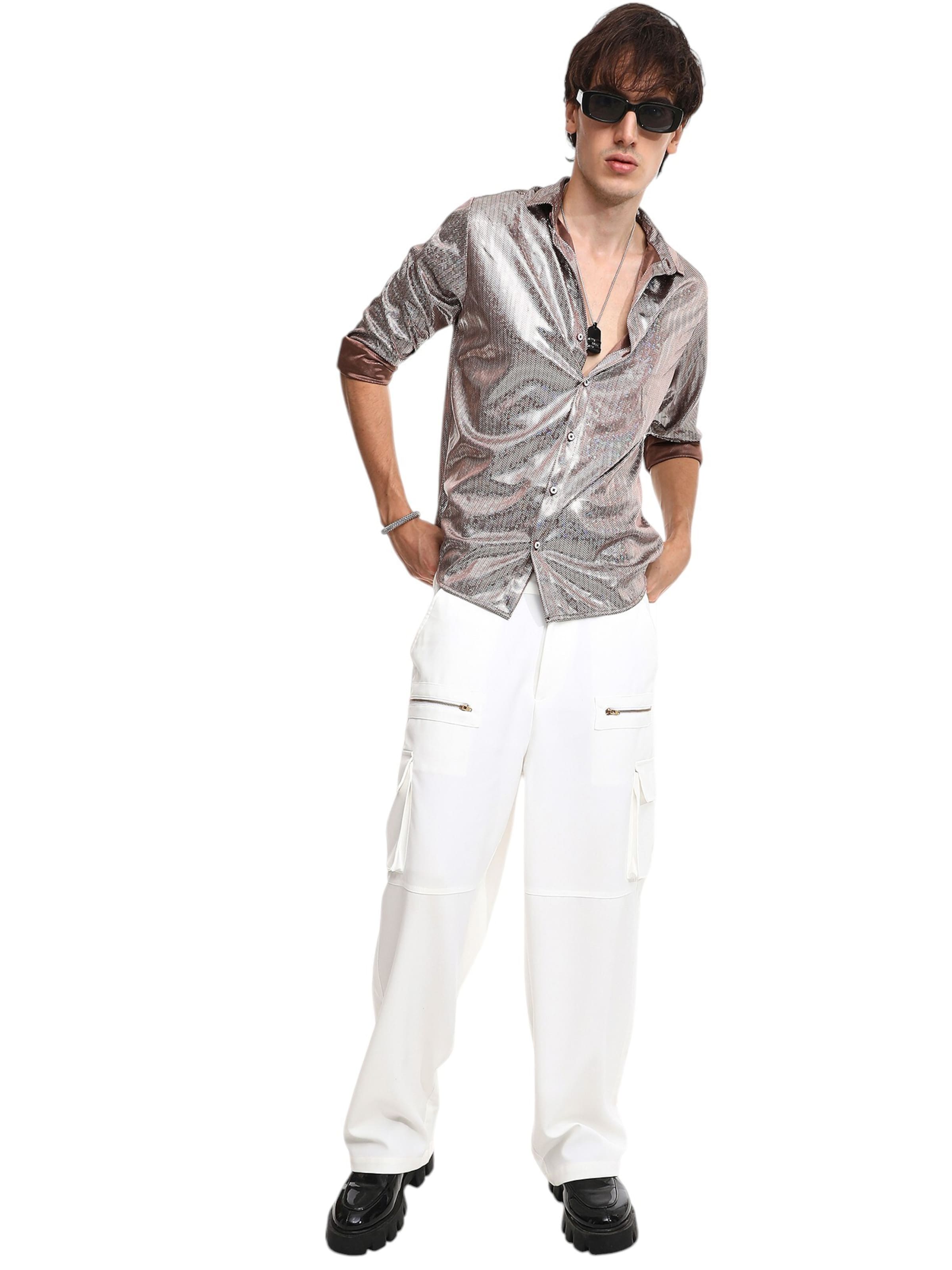 Campus Sutra Regular fit Πουκάμισο 'Fatima' σε καφέ