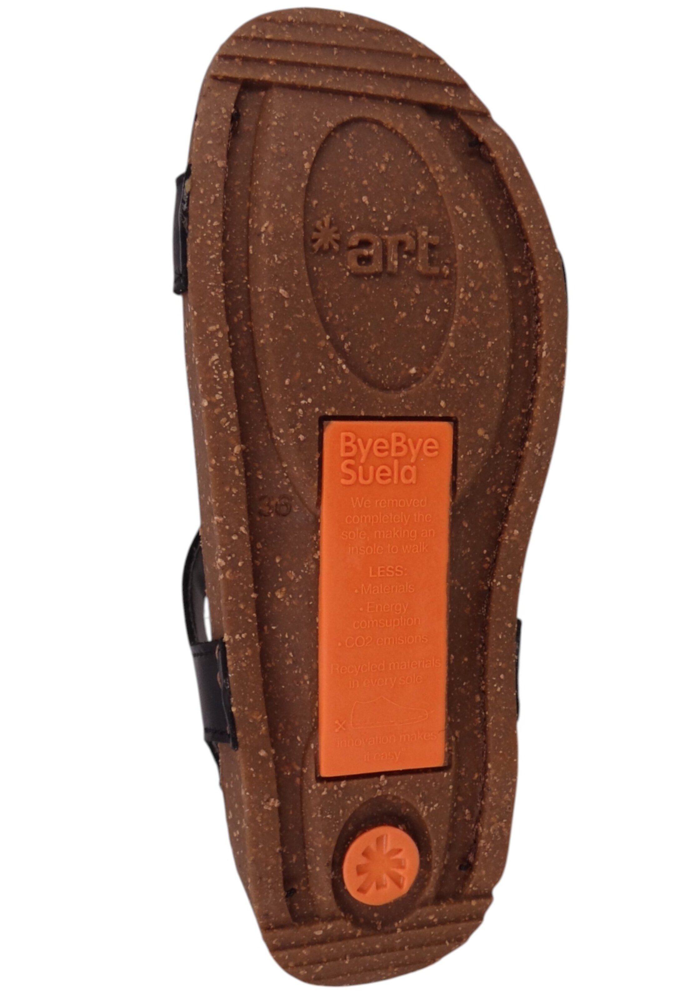 ART - Sandálias com tiras 'I Breathe' em preto