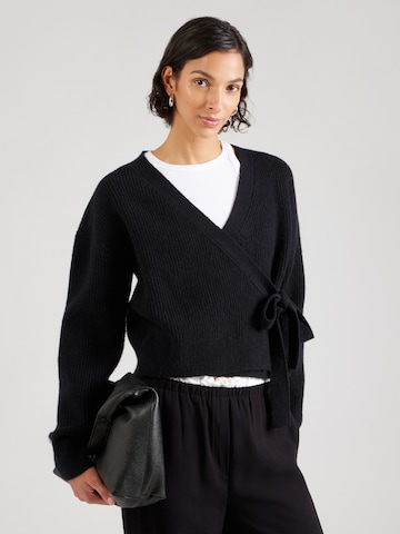 Geacă tricotată 'Cassandra' de la ABOUT YOU pe negru: față