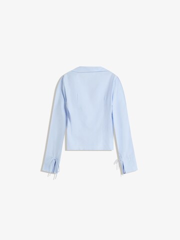 Bershka Блуза в синьо