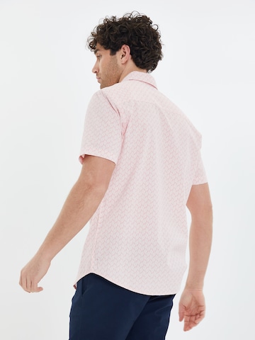 Threadbare Slim fit Button Up Shirt 'Peony' in Pink