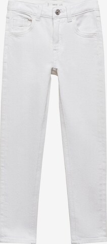 MANGO KIDS Slimfit Jeans i vit: framsida