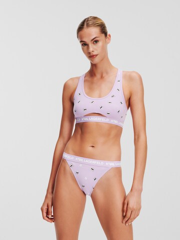 Karl Lagerfeld Bralette Bra in Purple: front