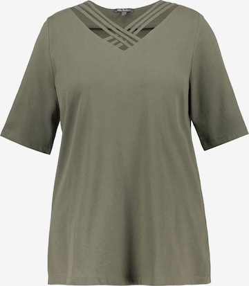 Ulla Popken Shirt in Groen: voorkant