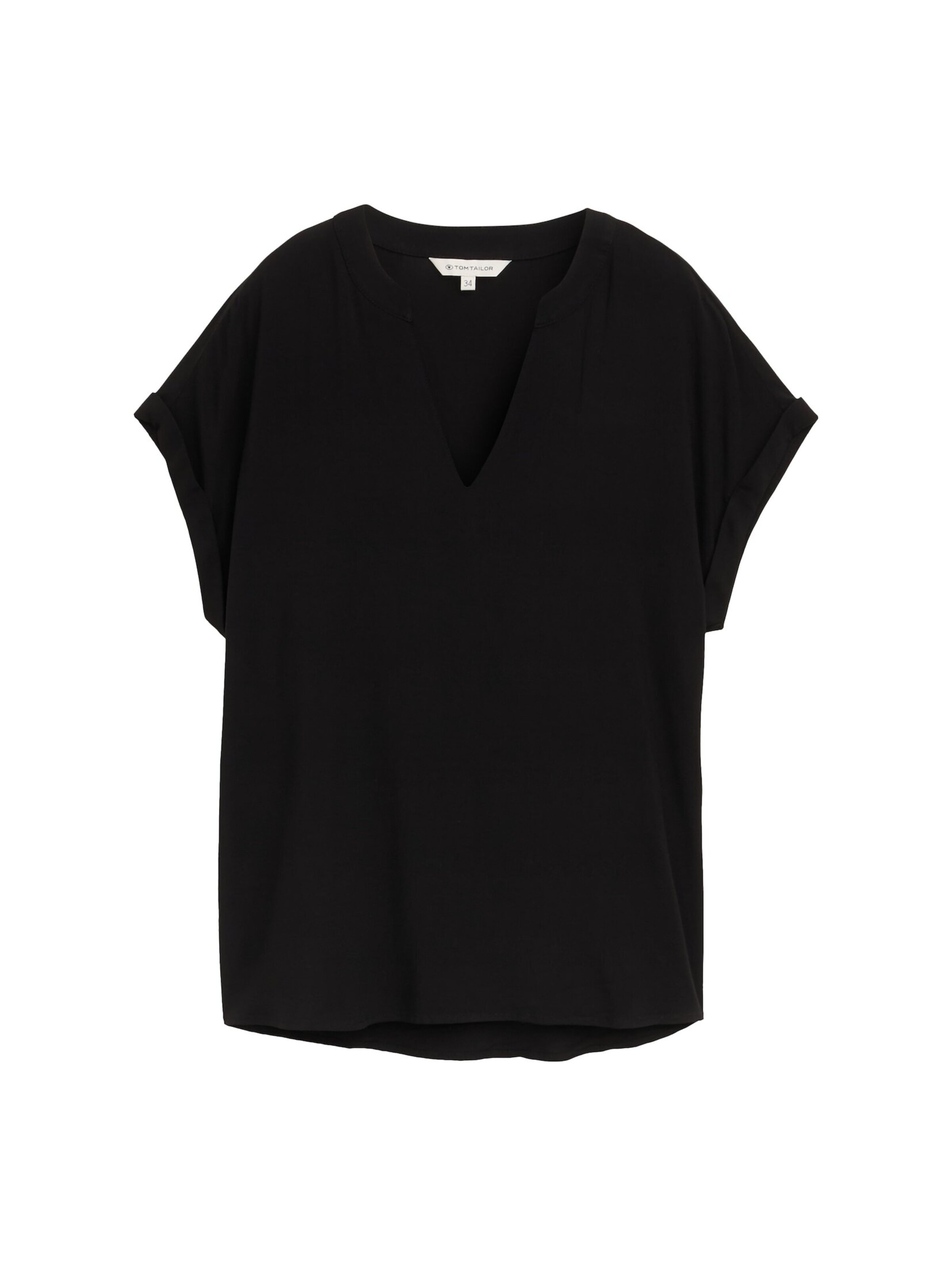 TOM TAILOR Blouse in Zwart: voorkant