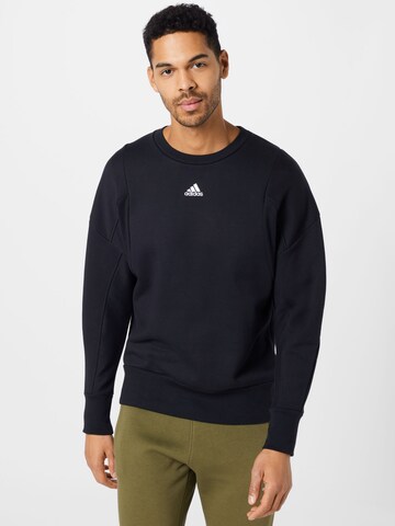 ADIDAS SPORTSWEARSportska sweater majica - crna boja: prednji dio