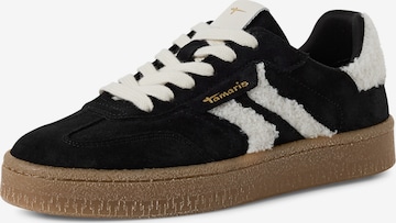 Baskets basses Tamaris en noir : devant