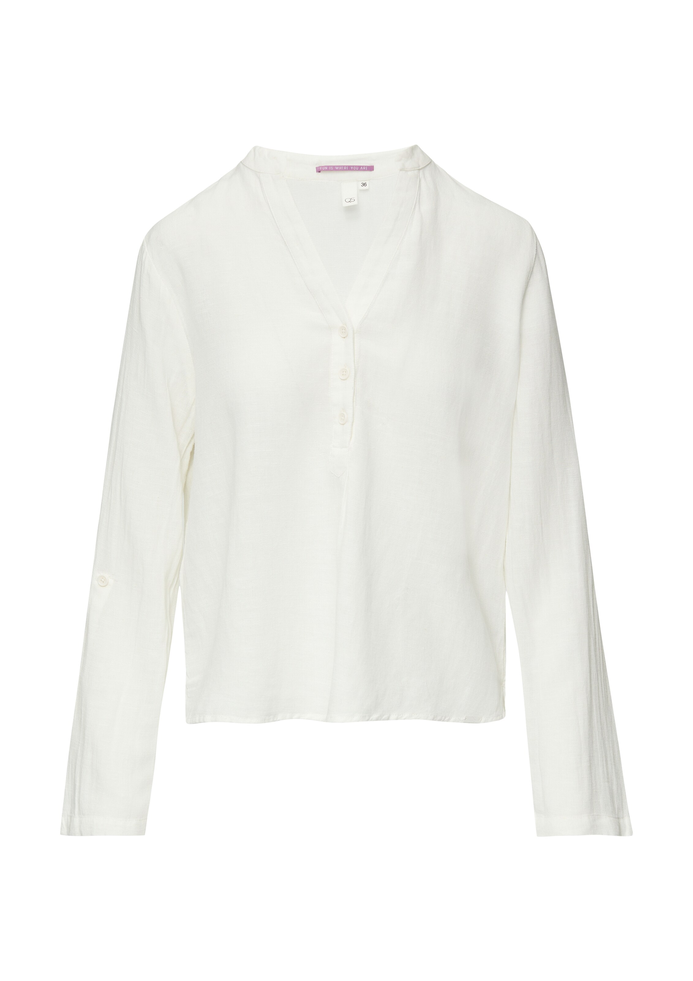 QS Bluse in Beige: Vorderseite