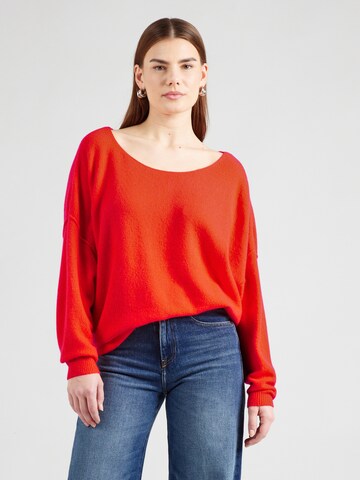 Pull-over 'DAMSVILLE' AMERICAN VINTAGE en rouge : devant