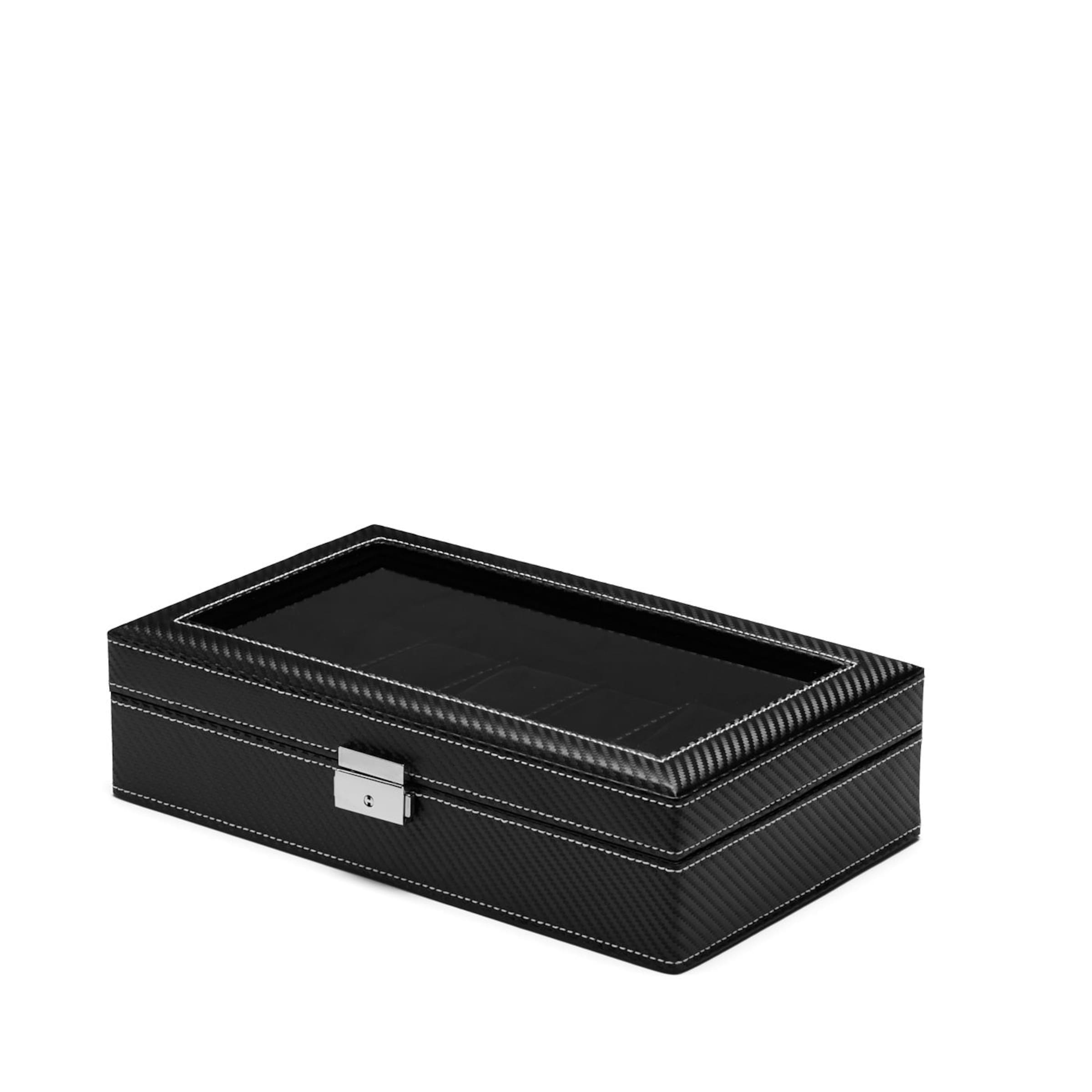 Mats Meier Uhrenbox in Schwarz: Vorderseite