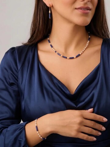 THE GEM STORIES JEWELRY - Cadena 'Lapis Lazuli & Hematite Transformable Necklace' en azul