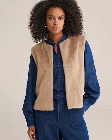WE Fashion Vest in Beige: front