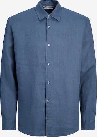 JACK & JONES Regular fit Button Up Shirt 'LAWRENCE' in Blue: front