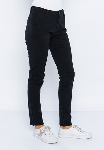 Giorgio di Mare - Slimfit Pantalón chino 'Serafina' en negro
