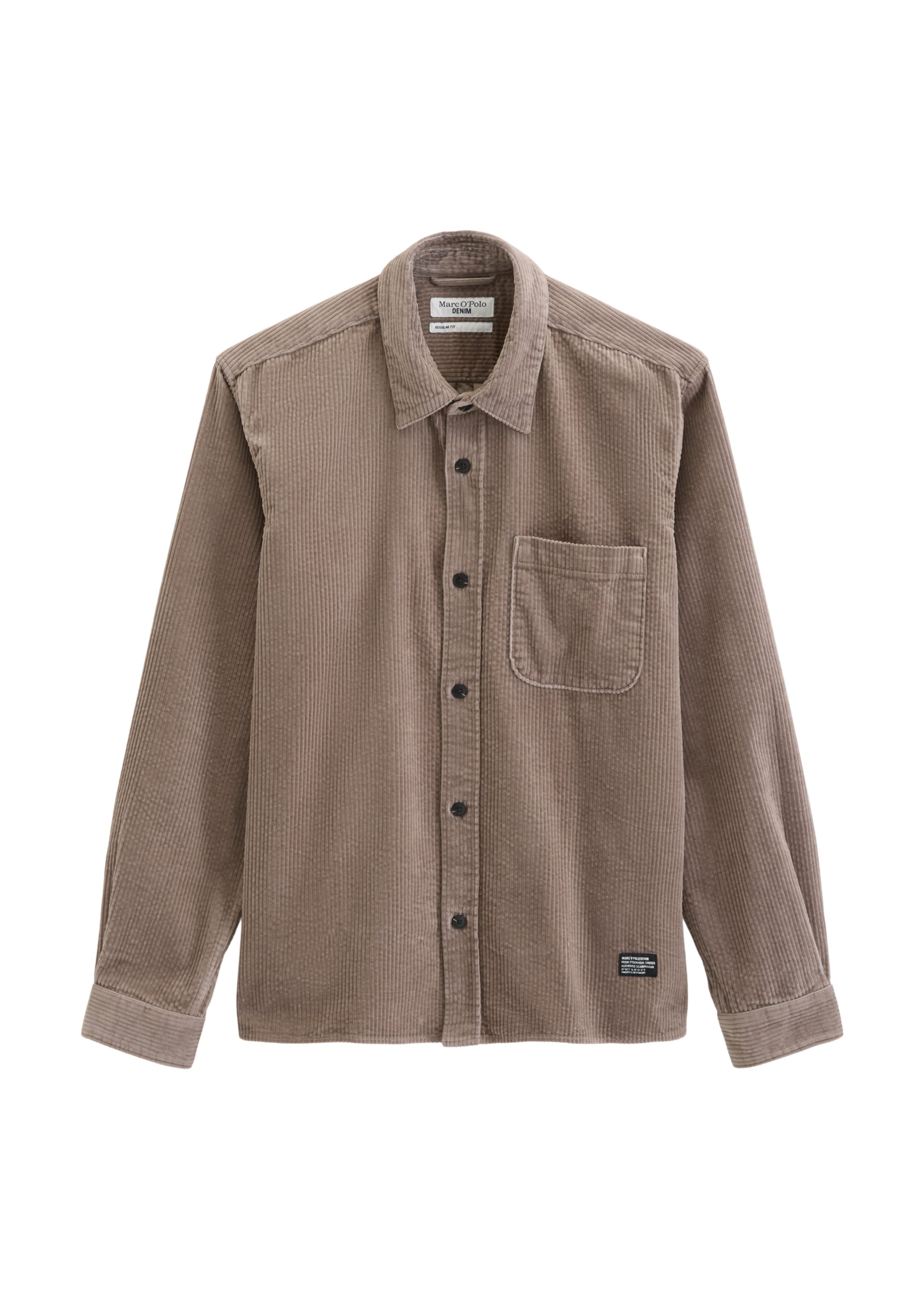 Marc O'Polo DENIM Comfort fit Button Up Shirt in Brown: front