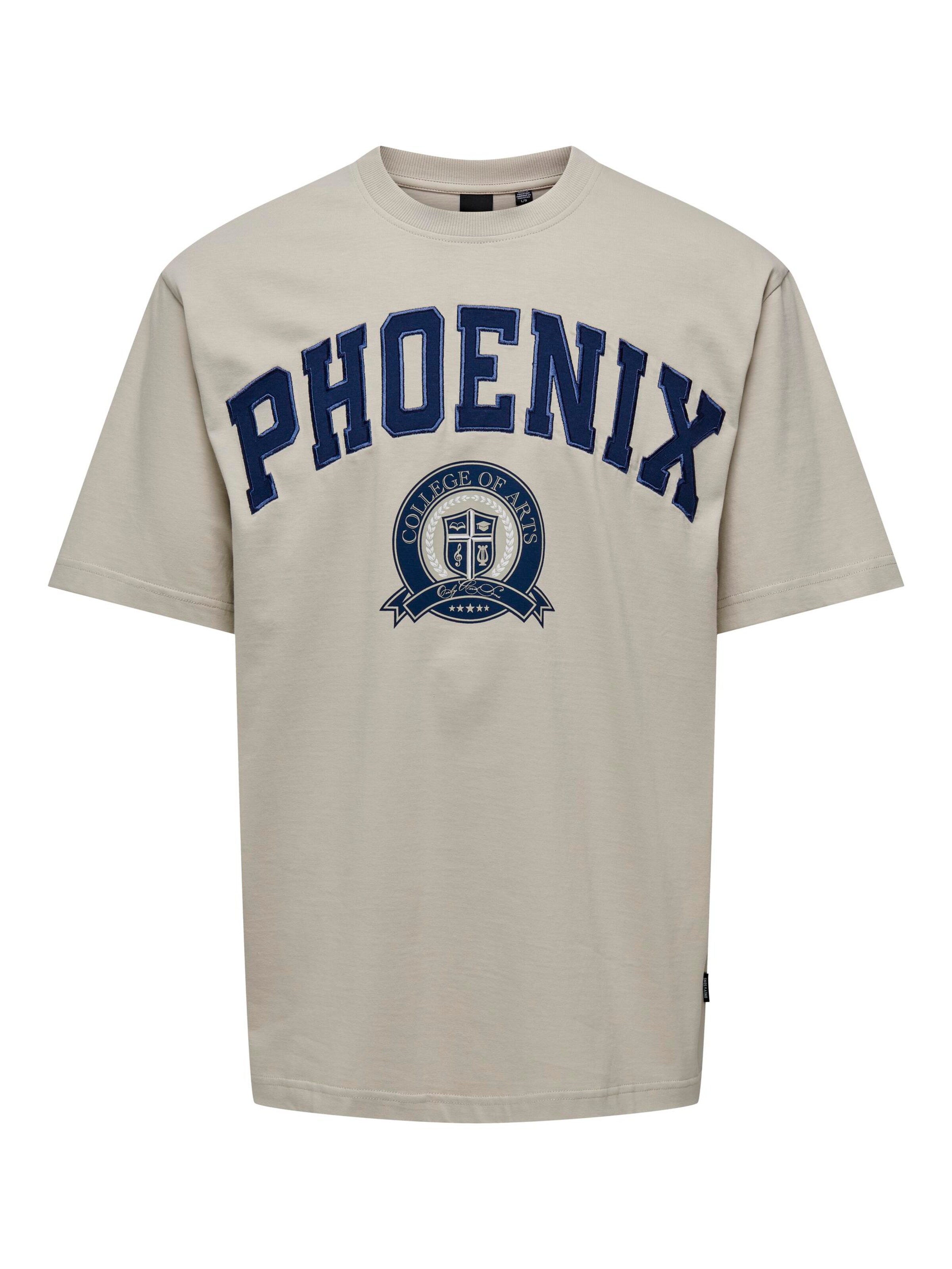 Only & Sons T-Shirt 'Lawson' in Beige: Vorderseite