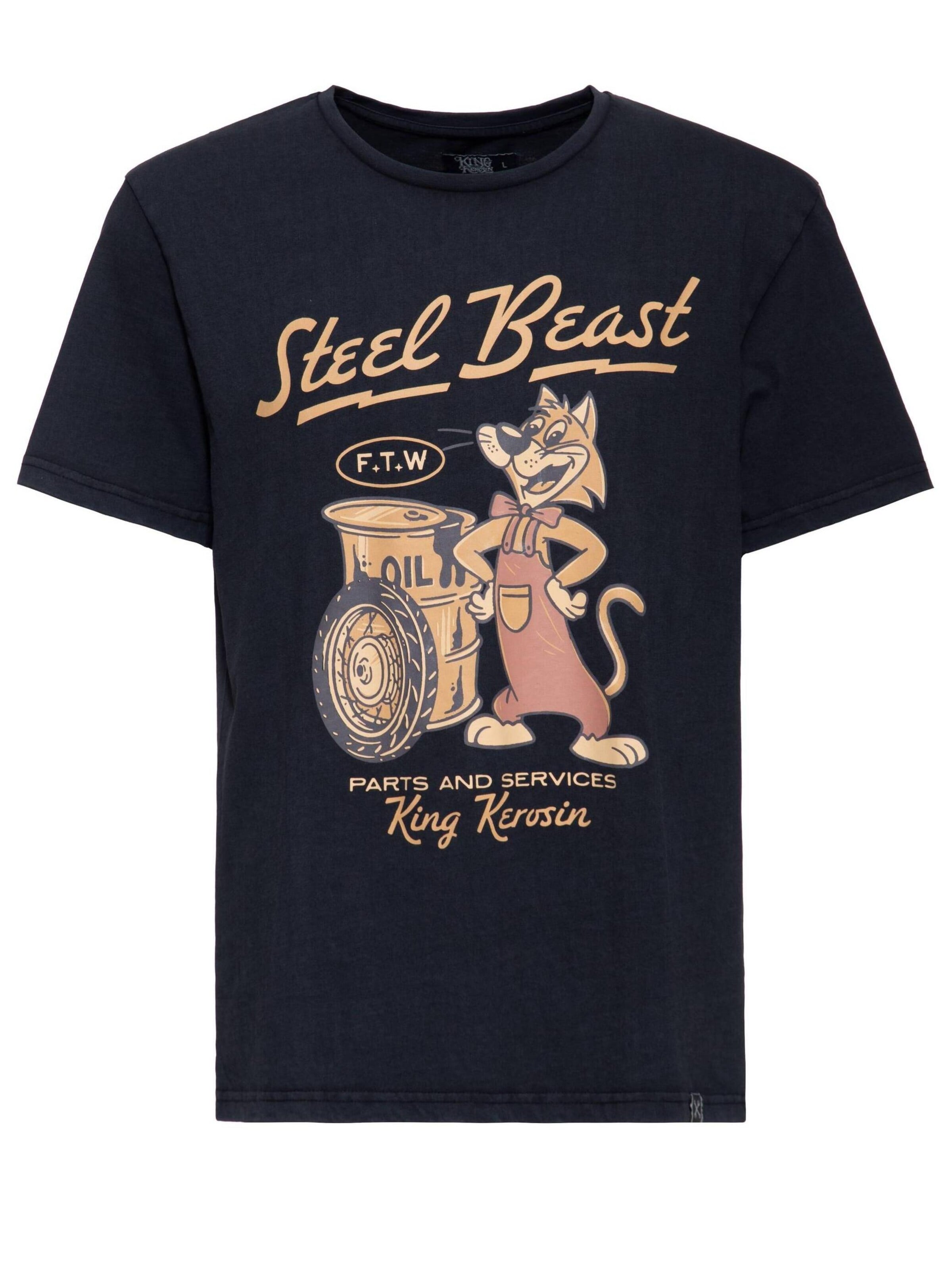 King Kerosin Shirt 'Steel Beast' in Grey: front