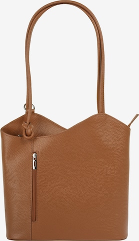 Sac à dos Cluty en marron : devant