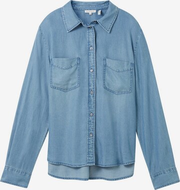 TOM TAILOR Blouse in Blauw: voorkant