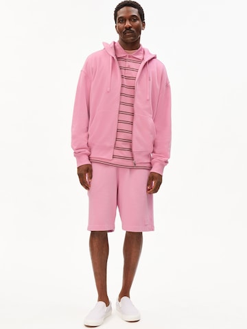 ARMEDANGELS Sweat jacket in Pink: front