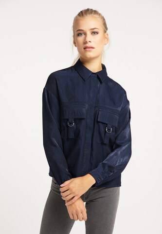 usha BLUE LABEL Blouse in Blauw: voorkant