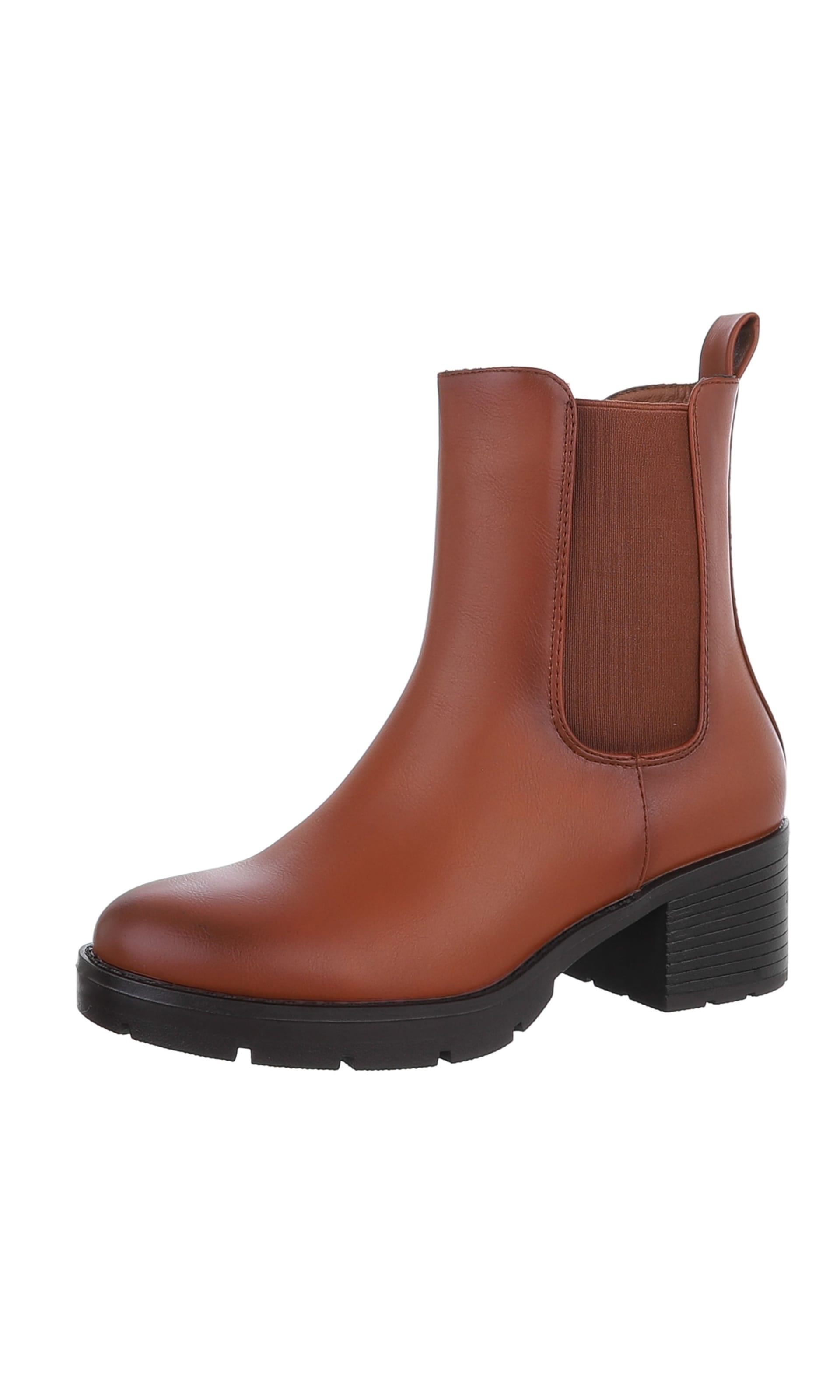 Ital-Design Stiefelette in Braun: Vorderseite