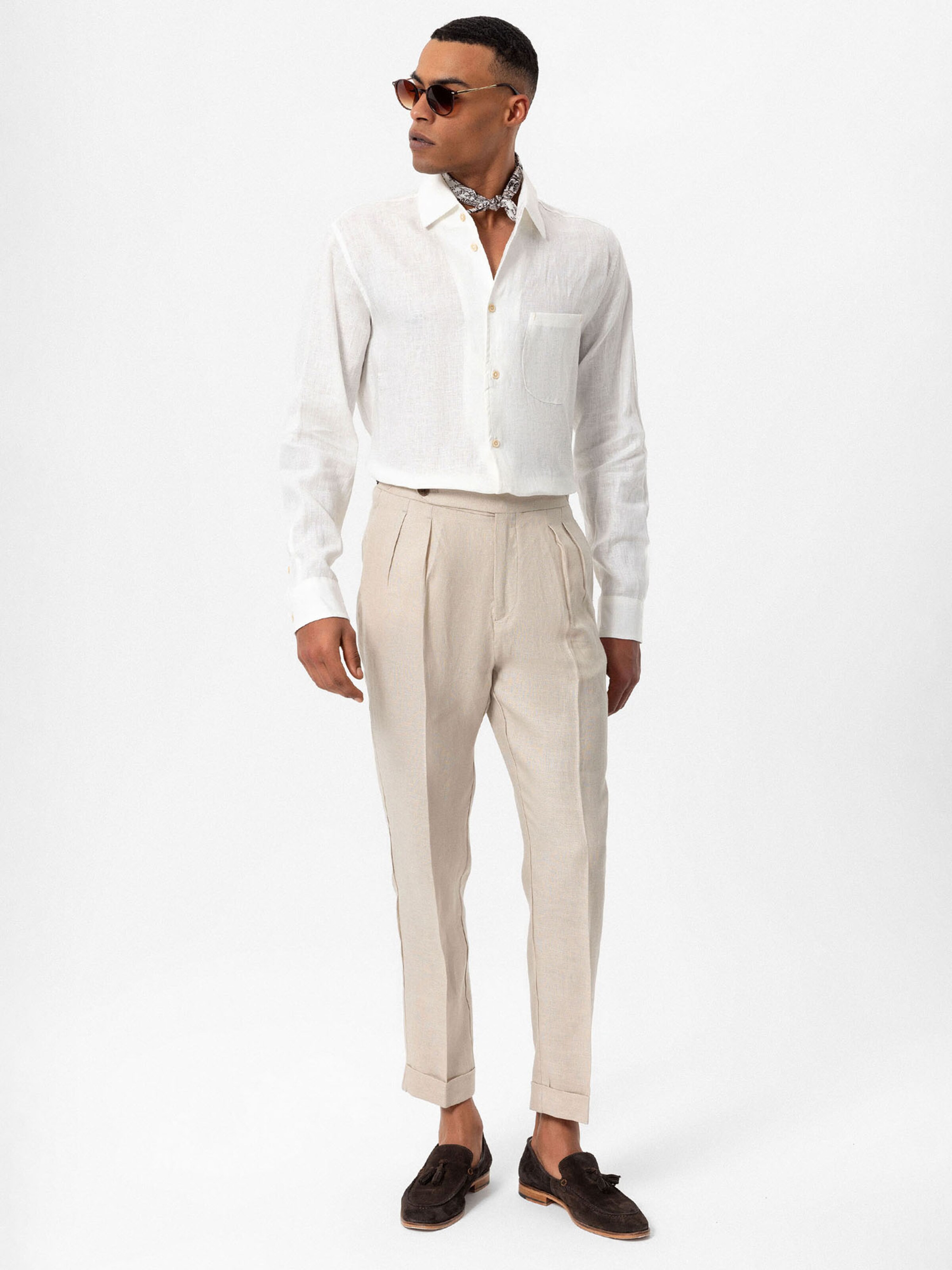 Antioch Slim fit Button Up Shirt in White