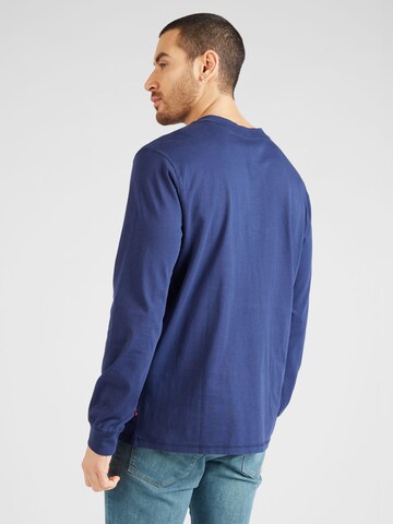 LEVI'S ® Тениска '4 Button Henley' в синьо