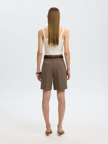 SELECTED Regular Pantalon in Bruin