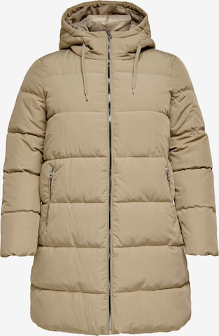 Manteau d’hiver 'Dolly' ONLY Carmakoma en beige : devant