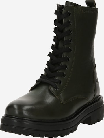 Bottines à lacets TOM TAILOR en vert : devant