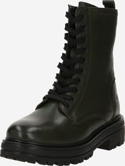 TOM TAILOR Lace-up bootie in Dark green, Item view