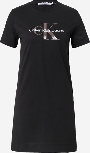 Calvin Klein Jeans Šaty - striebornosivá / čierna / biela, Produkt