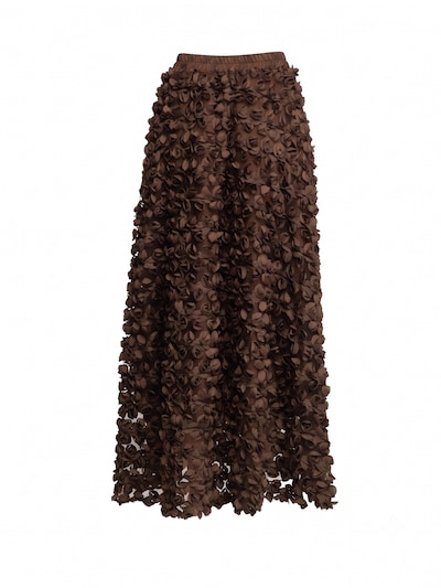Tantra Rock 'Falda larga tipo A de flores de organza con cintura elastica'‌ in 38 in dunkelbraun, Produktansicht