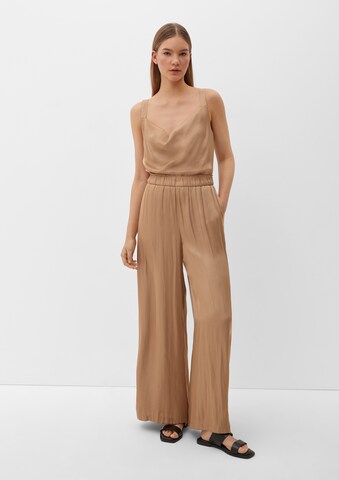 Wide Leg Pantalon s.Oliver BLACK LABEL en marron