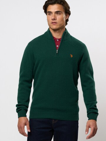 U.S. POLO ASSN. Pullover 'Kevin' i grøn: forside