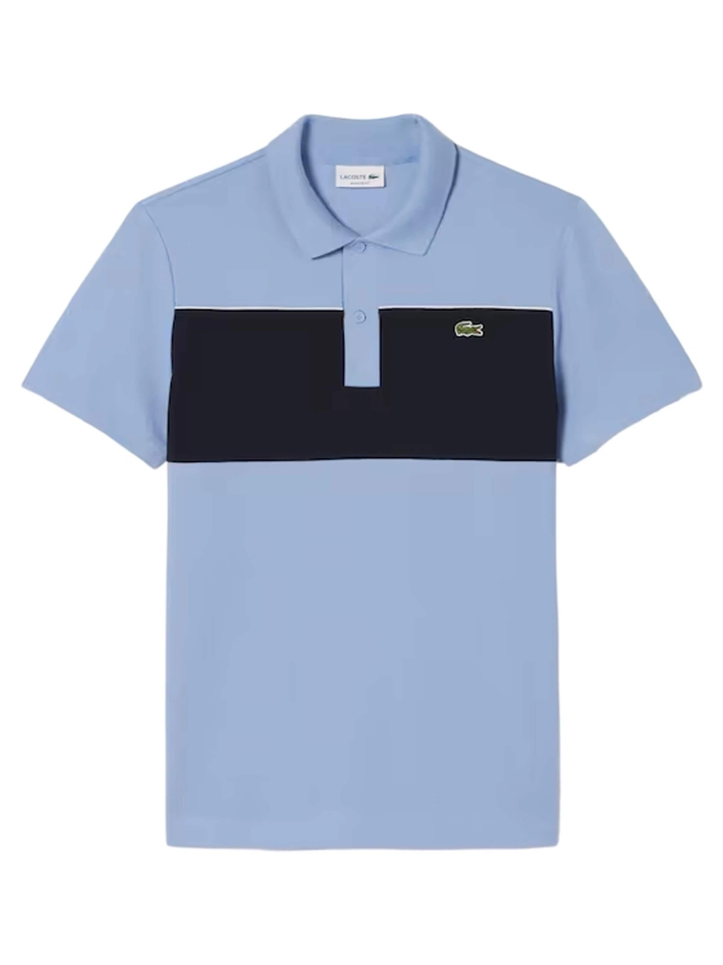 LACOSTE - Camiseta 'Polo lacoste azul regular fit colour block shirt' en azul: frente