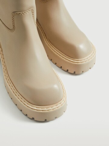 MANGO Stiefel 'Prima' in Beige