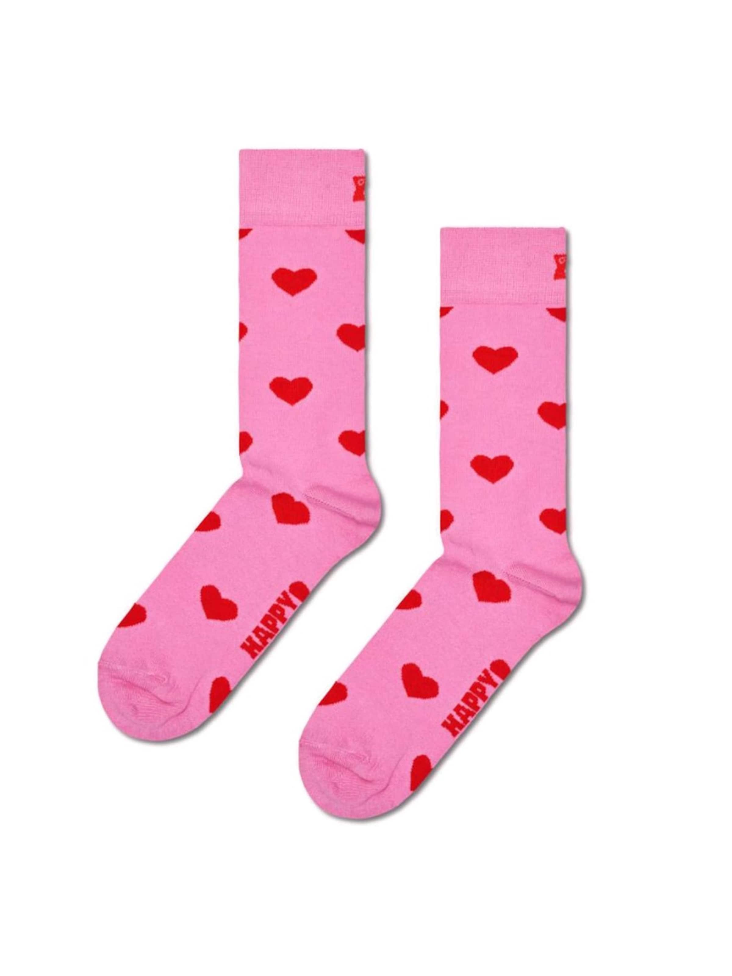 Happy Socks Sokker 'Heart Sock Pink' i pink: forside