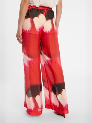 Ana Alcazar Wide Leg Printhose ' Dolth ' in Rot