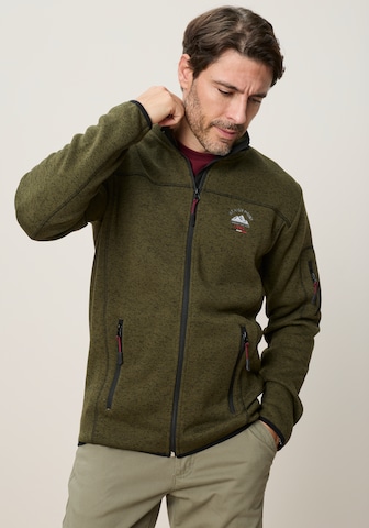 Man's World Fleece Jacket in Green: front