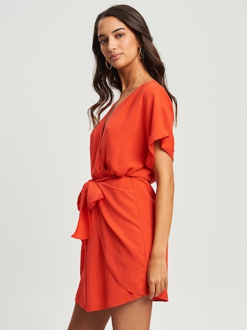 Tussah Dress 'RAVEN' in Orange